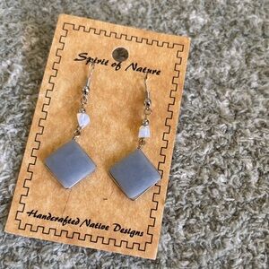 Spirit of Nature Handcrafted Native Designs Semi Precious Earrings NWT 2x.75”